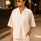 Aayaa Designer Pure Cotton Cord Set-Off White