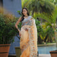 Vamsee Sanyogita Sanyogita - Yellow Organza Saree - Swadesiicart
