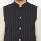 Even Apparels Black Merino Men Woven Nehru Jacket | Swadesiicart