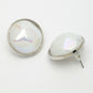 NVR Wome's Silver-Plated Pearl Studded Circular Studs Earring | Swadesiicart