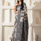 Shree Shyam Fashion Linen Cotton Black & Cream Saree