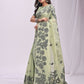 Shree Shyam Fashion Kashira Light Green Linen Cotton Saree