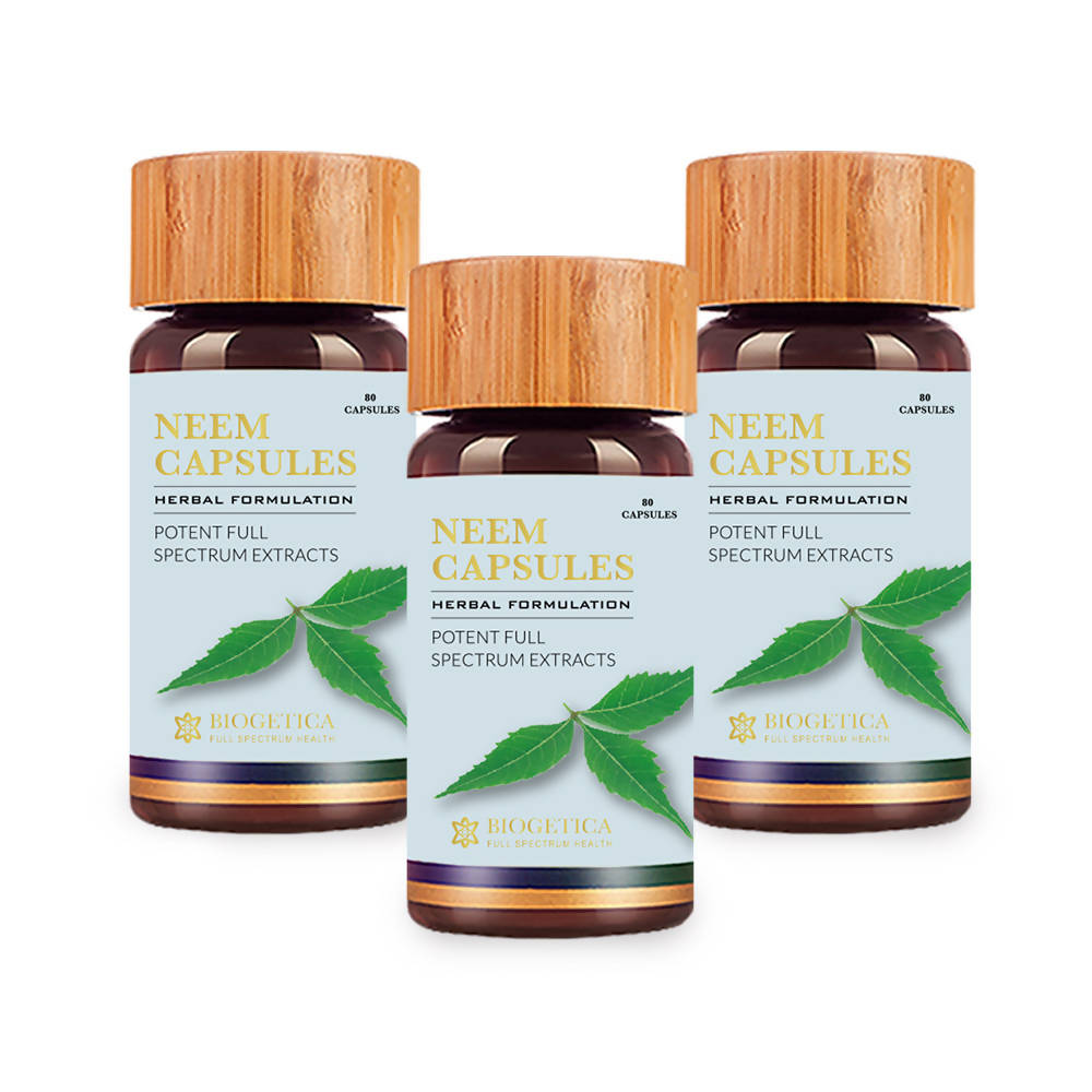 Biogetica Neem 80 Capsules - Swadesiicart