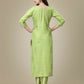 Jyoti Fashion Women's Light Green Rayon Embroidered Kurta Pant Set | Swadesiicart