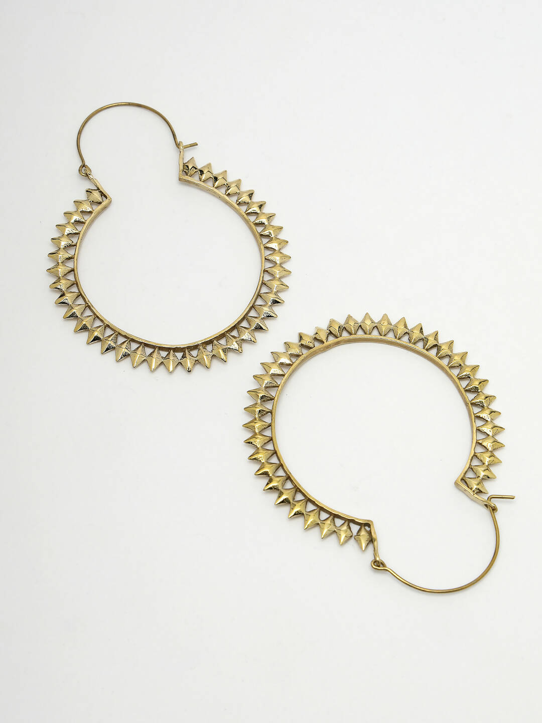 NVR Women Golden Full Circular Hoop Earrings - Swadesiicart