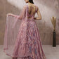 House of Panchhi CORAL Net Sequinse Work Lehenga & Blouse, Dupatta | Swadesiicart
