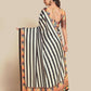 Black Bright Moss Designer Digital Printed Party Wear Saree - Be Verly