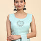 Blue Satin Solid Ready to wear Saree with stitched Blouse - Vanita | Swadesiicart