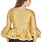 Aastha Fashion Women's Beige Art Silk Bell Sleeves attire with Poly Cotton Lining Blouse