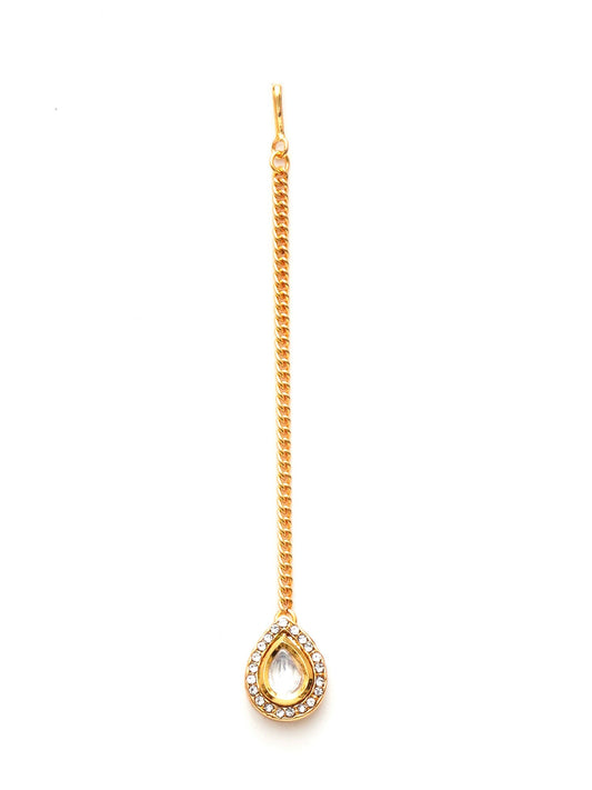 Kundan Maang Tikka (Gold) - Ruby Raang | Swadesiicart