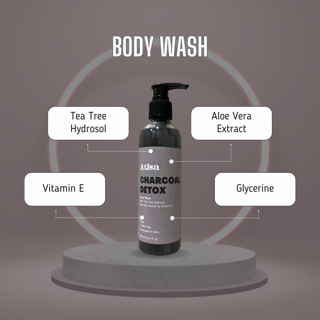 Atisa Charcoal Detox Body Wash | Swadesiicart