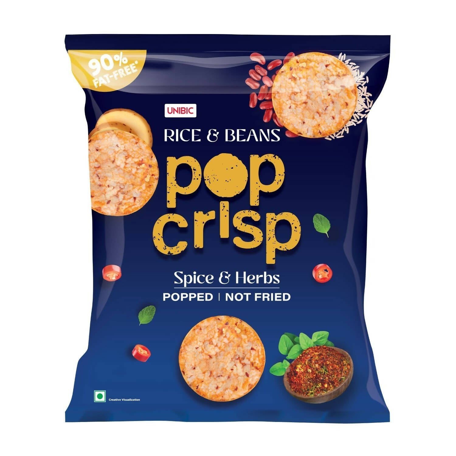 Unibic Pop Crisp Rice And Beans Popped Chips - Swadesiicart