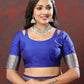 Lorenvalley Fashion Blue Soft Silk Woven Design Gold Zari Weaving Saree - Swadesiicart