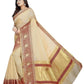 Vamika Banarasi Jaquard Cream Weaving Saree | Swadesiicart
