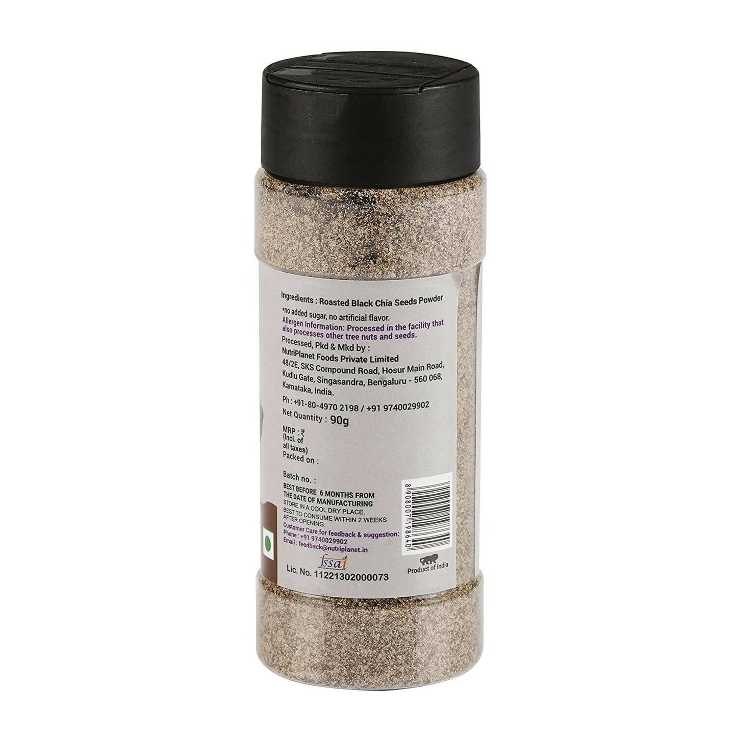 Fulsome Black Chia Seeds Powder (Roasted) - Swadesiicart