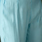 Blue Crystal Organza schiffli embroidery Kurta With Trouser & Dupatta - Bhumi