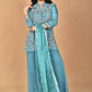 Morchari Women And Hand Embroidery Palazzo Set-Green - Swadesiicart