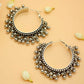 Mominos Fashion Traditional Oxidised Afghani Ghungroo Style Small Hoop Earrings - Swadesiicart