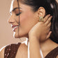 Gold-Toned White Kundan Square Shaped Gold-Polished Studs Earrings - Ruby Raang | Swadesiicart