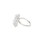 white stone ring (silver) - Ruby Raang | Swadesiicart