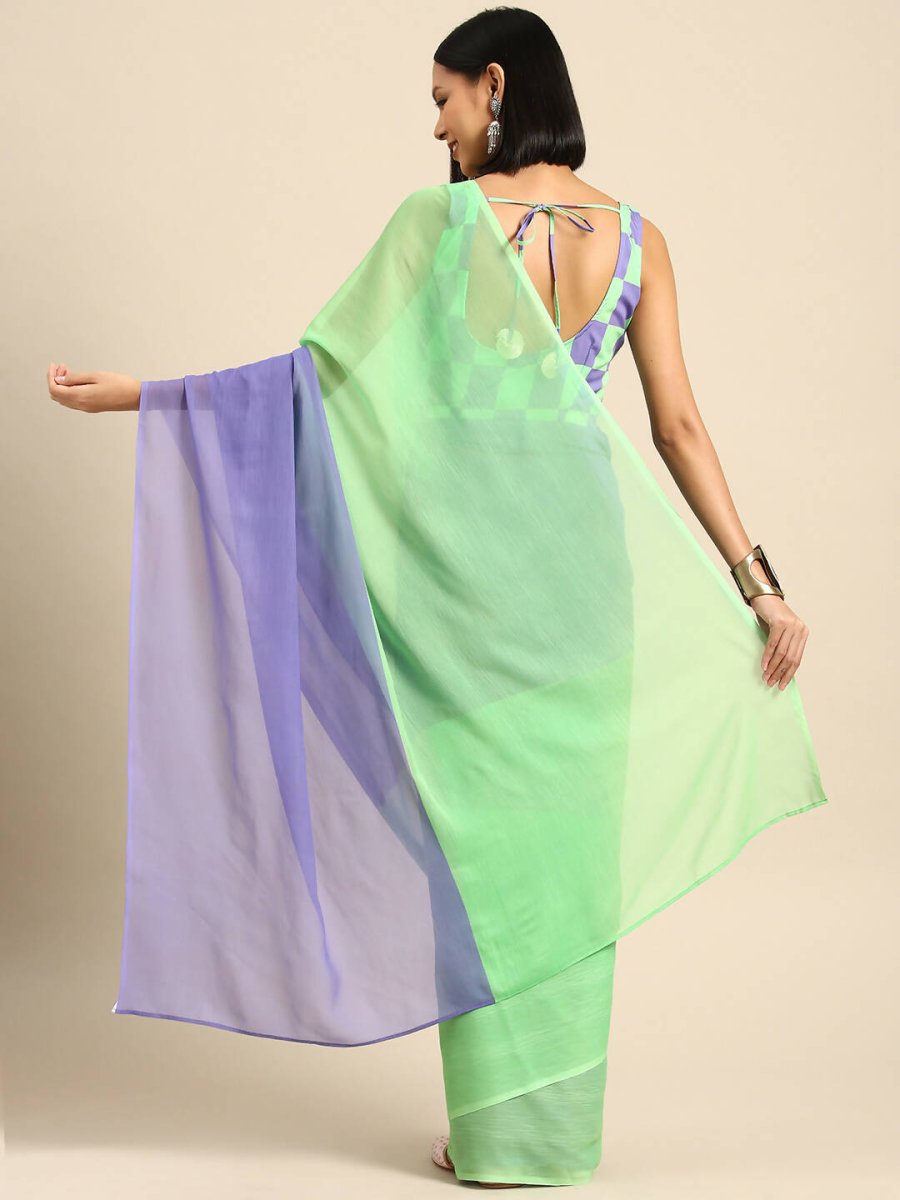 Ahalyaa Women's Traditional wear Saree - Fluorescent Green | Swadesiicart