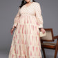 Ahalyaa Women's Traditional wear Ethnic Dress - Tan | Swadesiicart
