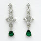 NVR Women's Silver-Plated Green American Diamond Studded Jewellery Set - Swadesiicart