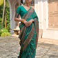 Vishnu Weaves Women's Rama Silk Woven Saree with Blouse - Swadesiicart