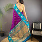 Joban Fashion Royal Blue Butti Banarasi Silk Sarees | Swadesiicart
