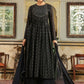 Janasya Black Georgette Foil Print Kurta,Bottom & Dupatta | Swadesiicart