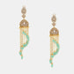 Ruby Raang 22k Gold Polished Diamond And Stone Jhumka Earrings | Swadesiicart
