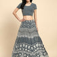 Blue Georgette Thread Embroidered Lehenga Choli with Dupatta - Tanya