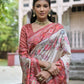 Vishnu Weaves Women's Coffee Soft Tussar Silk Small Zari Woven Border Saree with Blouse - Swadesiicart