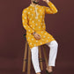 Anaita Yellow Embroidered Silk Straight Kurta