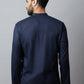 Even Apparels Navy blue Color Pure Cotton Men's Kurta With Side Placket (CHK082) | Swadesiicart