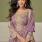Anaita Purple Real Shimmer Readymade Suit with Embroidery & Real Mirror Work
