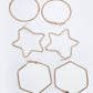 NVR Women Gold-Toned Geometric Hoop Earrings | Swadesiicart