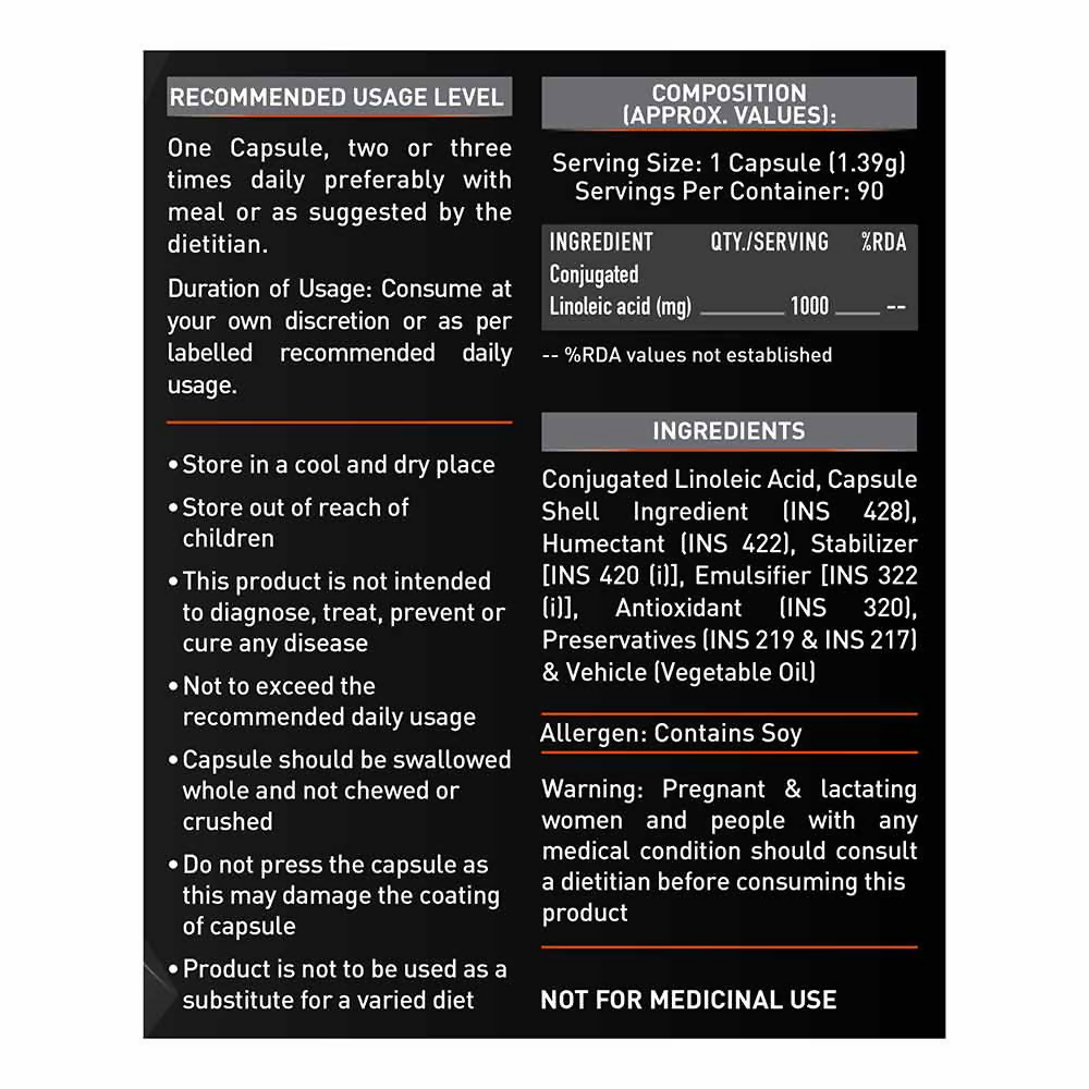 MuscleBlaze CLA 1000 Fat Burner Supplement | Swadesiicart