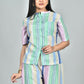 Morchari Digital Print Semi Muslin Co-Ord Set Top & Trouser-Multicolor - Swadesiicart
