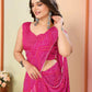 Pink Georgette Designer Printed Ready To Wear Saree - Elite | Swadesiicart
