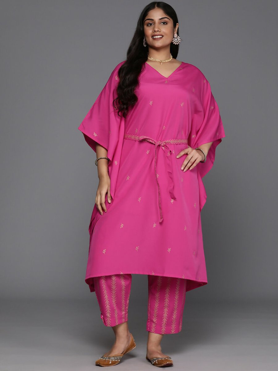 Ahalyaa Women's Traditional wear Kurta Set - Pink | Swadesiicart