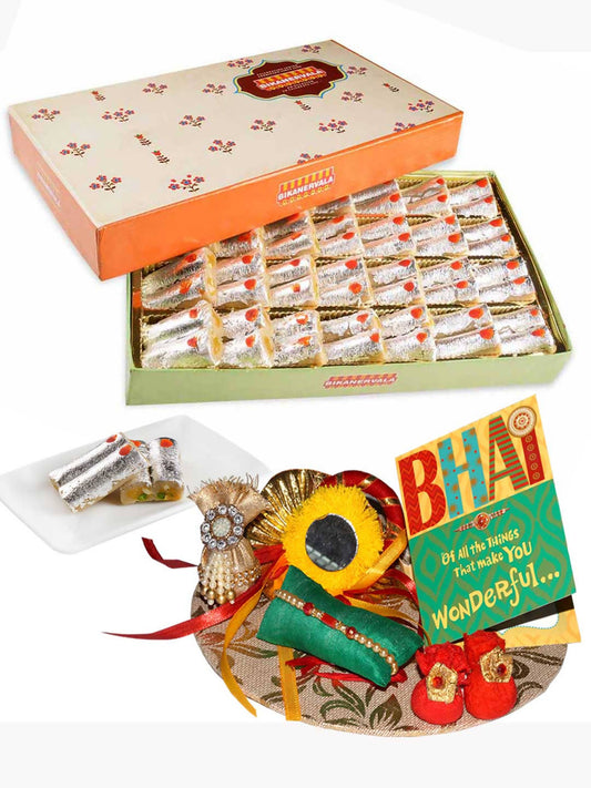 Bikanervala Kaju Roll Rakhi Gift | Swadesiicart