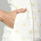 Ahalyaa Womens Off White Pure Cotton Printed Kurtas | Swadesiicart