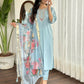 Lavender Viscose chanderi Stitched Suit With Dupatta - Tanisha | Swadesiicart