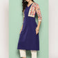 Ahalyaa Women's Traditional wear Kurta - Navy Blue | Swadesiicart