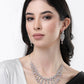 NVR Women Silver Plated & Pink Cz Stone Handcrafted Jewellery Set - Swadesiicart