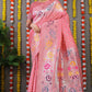 Jyoti Fashion Women's Baby Pink Banarasi Silk Zari Woven Saree with Blouse | Swadesiicart