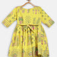 Ahalyaa Mustard Rayon Printed Kids Kurta Palazzo Sets For Kids For Girls | Swadesiicart