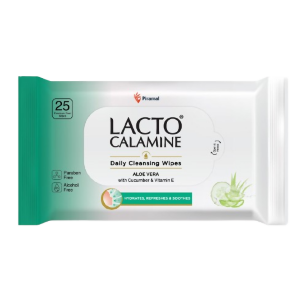 Lacto Calamine Daily Cleansing Face Wipes, Makeup Remover Wipes - Swadesiicart