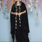 Joban Fashion Black Hand Embellished Cape with Inner and Skirt - Swadesiicart